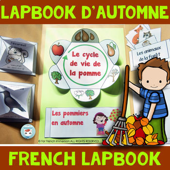 Preview of French Fall Lapbook | Lapbook d' automne | Fall activities in French