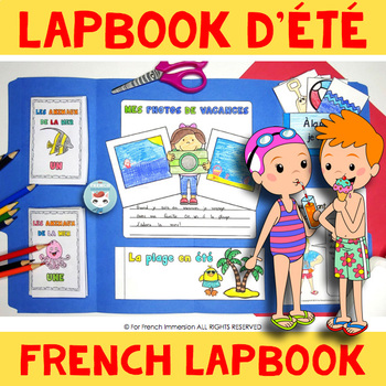 Preview of French Summer Lapbook | Lapbook d' été | Summer activities in French