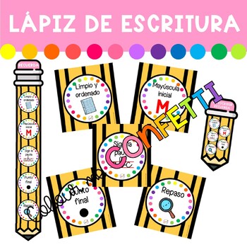 Preview of Lápiz con tips de escritura - Colour me Confetti