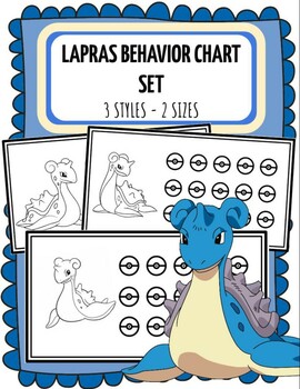 Preview of Lapras Pokemon Behavior Chart - 3 Styles, 2 Sizes - Positive Reinforcement