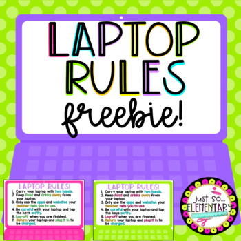 Preview of Laptop Rules Freebie