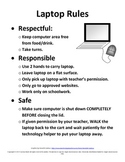 Laptop Rules Poster - Technology Routines and Expectations