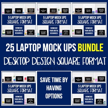 Preview of Laptop mockups Bundle | square format