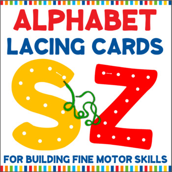 Large Alphabet Lacing Cards for Fine 