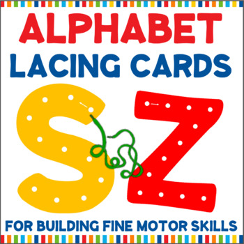 Great for Fine Motor Skills ABCraft 6 Tipped Yarn Laces 6 Animal Lacing Cards 