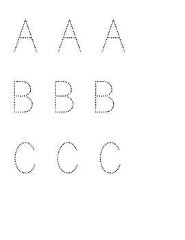 Preview of Large Alphabet Letters - Traceable