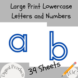 Large Alphabet Letters and Numbers, Lowercase Letters and 