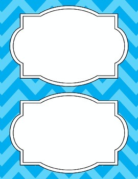 Large Bright Chevron Labels *LIGHT BLUE* by Hillary Brodsky | TPT