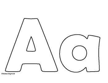 Preview of Large Bubble Letters A-Z