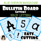 Large Bulletin board letters and numbers - Serif font Blue