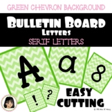 Large Bulletin board letters and numbers - Serif font Gree