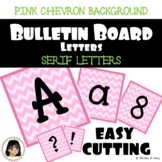 Large Bulletin board letters and numbers - Serif font Pink