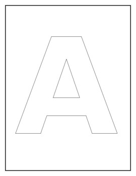 Large Capital Alphabet Letters To Color - 1 per page by Andrea Braswell