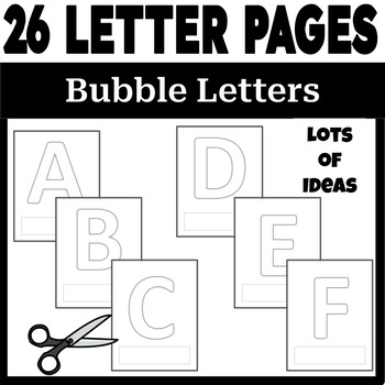 Preview of Large Capital Letters ABCs/Outlines/Student Name Practice/Color Words