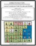 Large Classroom Core Vocabulary Board