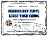 Large Dot Plot Task Cards with Constructed Response (6th g