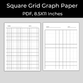 Large Grid Paper, Graph Paper, Square Grid Paper, Math Grid Paper