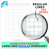 Large Grid Regular 110 Boxes Worksheet | Character Practic