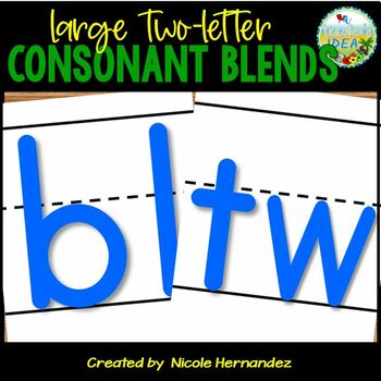 Large CONSONANT BLENDS Flashcards with Handwriting Lines | TPT