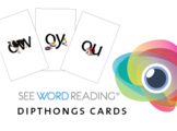 Large Letter and Sound Flash Cards - Diphthongs with Photo