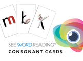 Large Letter and Sound Flash Cards - Consonants with Photo