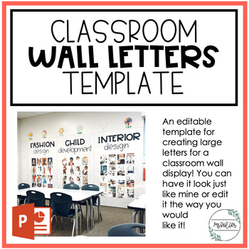 Preview of Large Letters for Classroom Wall Display Template | Classroom Decor