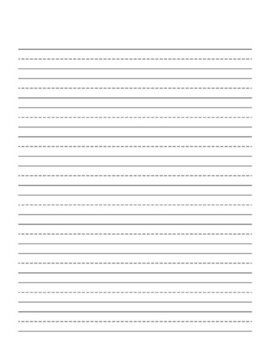 Large Line Dotted Line Writing Paper by Hannah Driscoll | TPT