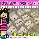 Large Long Vowel Word Cards (Read, Flip, & Check) 38 Cards