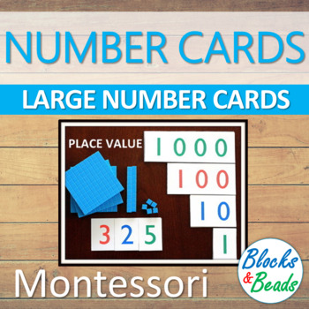 Preview of Montessori: Large Number Cards