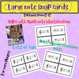 Large Note Music Snap Cards