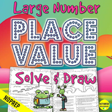 4th Grade Large Number Place Value Color by Answer Activity