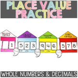 Decimals| Multi-digit | Place Value Chart & Activity | Pri