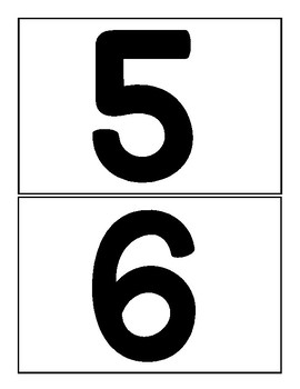 Large Numeral Flash Cards by The Public Montessorian | TpT