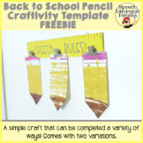 Back to School Pencil Craft FREEBIE