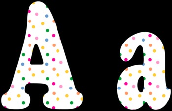 Preview of Large Polka Dot Letters A to Z