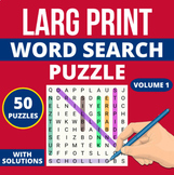 Large Print Wordsearch Puzzle Sheets For Adults & Seniors 