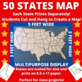 Large Printable United States Wall Map with State Names 