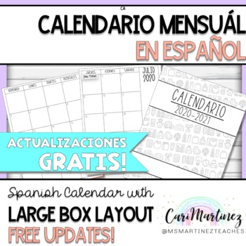 large printable calendar teaching resources teachers pay teachers