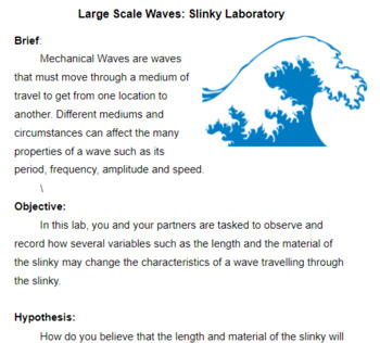 Preview of Large Scale Waves: Slinky Laboratory
