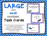 Large & Small Number Task Cards- powers of 10, exponents a