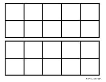 Free Large Ten Frame Template By Kindietoeight Tpt