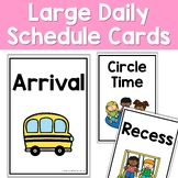 Large Vertical Daily Schedule Cards for Preschool Pre-K an