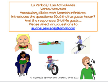 Preview of Las Actividades/Los Verbos ¿Qué te gusta hacer? (verbs/activities & preferences)