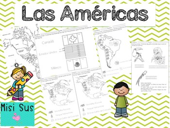 Las Américas. América del Norte, América Central y América del Sur. by ...