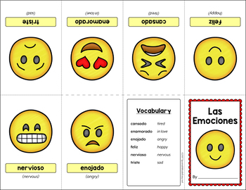 Las Emociones (Emotions) Mini Booklet Activity by Spanish Made Easy