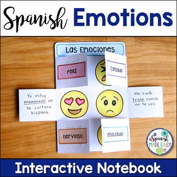 Preview of Las Emociones (Emotions) Spanish Interactive Notebook Activity
