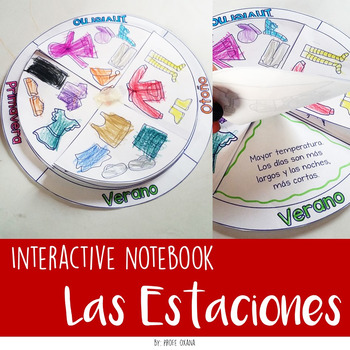 Preview of Las Estaciones del año Interactive Notebook - Cuaderno interactivo