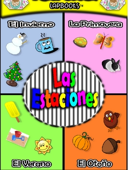 Preview of Las Estaciones (Seasons) Spanish Lapbook File Folder Fun