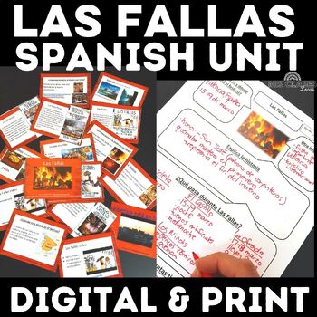 Preview of Las Fallas Spanish Culture Unit & lesson la primavera en España Spring sub plans