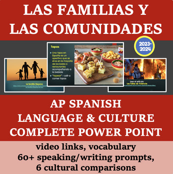 Preview of Las Familias y Las Comunidades AP Spanish Language & Culture COMPLETE PowerPoint